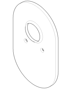 Dornbracht couvercle UP sans quantité chromé 90110205700-00 90110205700 151 x 241 x 16 mm chromé