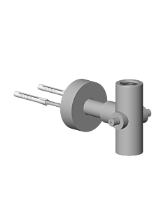 Dornbracht T-piece stand shower with 90171103800-00 curtain ring completely chrome