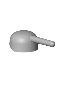 poignée Dornbracht complète - 90209404200-00 chromé , 35 x 10 x 10