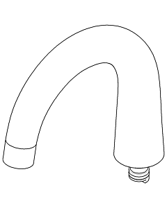 Dornbracht Rohrauslauf 130 mm 90282207001-06 platin matt