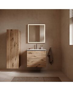 Meuble vasque Duravit L-Cube LC624005555 62 x 48,1 cm, finition chêne marbré, 2 tiroirs, fixation murale