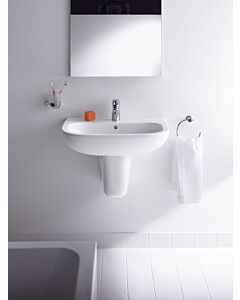 Duravit D-Code Waschtisch 231060000 60 x 46 cm, mit Überlauf, 1 Hahnloch, weiss