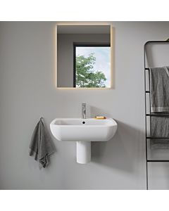 Duravit D-Code Waschtisch 2310650000 65 x 50 cm, mit Überlauf, 1 Hahnloch, weiss