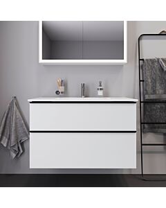 Duravit ME by Starck Waschtisch weiss
 mit D-Neo 2 Waschtischunterschrank 100cm weiss matt