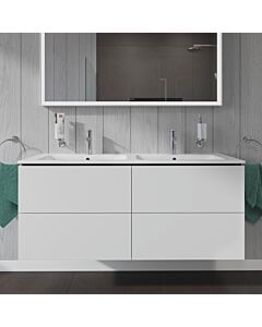 Duravit ME by Starck Doppelwaschtisch Waschtischunterschrank 130 cm, weiss matt