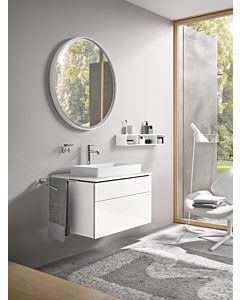 Duravit DuraSquare Aufsatzbecken 60cm weiss
 mit L-Cube Konsolenwaschtischunterbau 82 x 55 cm weiß hochglanz