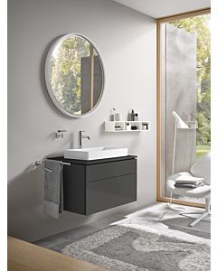 Duravit DuraSquare Aufsatzbecken weiss
 mit L-Cube Konsolenwaschtischunterbau 82 x 55 cm graphit matt