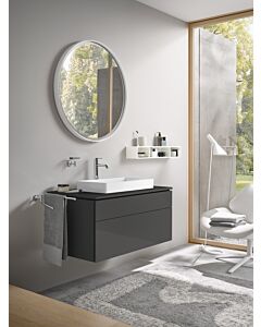 Duravit DuraSquare Aufsatzbecken weiss
 mit L-Cube Konsolenwaschtischunterbau 102 x 55 cm graphit matt