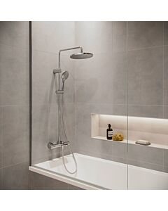 Duravit Shower Systems Duschsystem TH5280008010 mit Wanneneinlauf, Ausladung 480mm, mit Brausethermostat, chrom