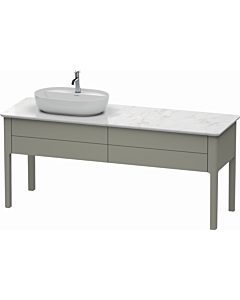 Duravit Luv Waschtisch-Unterschrank LU9563L9292 173,3x57x74,3cm, 2 Auszüge, stehend, links, Steingrau Seidenmatt