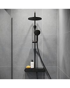 Duravit Shower Systems Duschsystem TH4382008046 mit Aufputz-Brausethermostat, schwarz matt