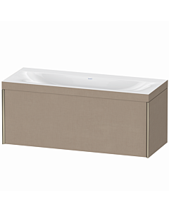 Duravit Meuble sous-vasque XViu XV4612NB175C 120x48cm, 2000 , sans trou pour robinet, champagne mat, Rahmen C, lin