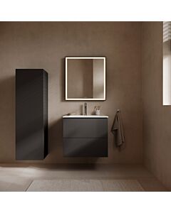 Duravit L-Cube Waschtischunterbau LC624004949 Graphit Matt, 62x55,5x48,1cm, 2 Schubladen