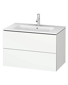 Duravit L-Cube Waschtischunterschrank LC624101818 wandhängend, 82x55,5x48,1 cm, 2 Schubladen, Weiß Matt