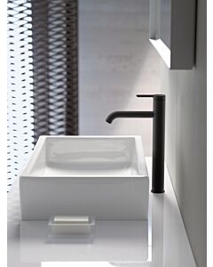 Mitigeur lavabo Duravit C.1 XL C11040002046, saillie 166 mm, sans bonde clic-clac, noir mat
