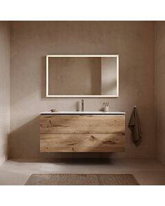 Meuble vasque Duravit L-Cube LC624305555 122 x 48,1 cm, finition chêne marbré, 2 tiroirs, fixation murale