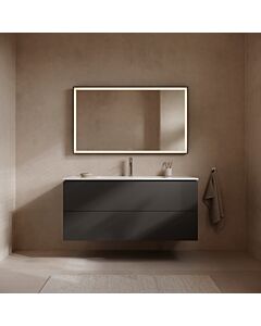 Duravit L-Cube Waschtischunterbau LC624304949 Graphit Matt, 122x55x48,1cm, 2 Schubladen