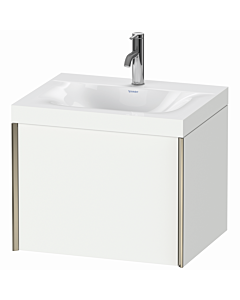Duravit XViu Waschtisch-Unterschrank XV4609OB118C 60x48cm, 1 Auszug, 1 Hahnloch, champagner matt, Rahmen C, weiß matt