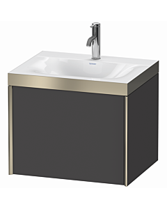 Duravit XViu Waschtisch-Unterschrank XV4609OB149P 60x48cm, 1 Auszug, 1 Hahnloch, champagner matt, Rahmen P, graphit matt