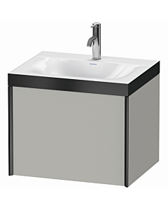 Duravit XViu meuble XV4609OB207P 60x48cm, 2000 gigogne, 2000 trou de coulée, noir mat, Rahmen P, gris béton mat