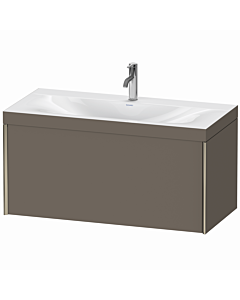 Duravit Meuble sous-vasque XViu XV4611OB190C 100x48cm, coulissant 2000 2000 , champagne mat, Rahmen C, flanelle gris soie mat