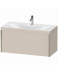 Duravit XViu meuble XV4611OB191C 100x48cm, 2000 gigogne, 2000 trou de coulée, champagne mat, Rahmen C, taupe mat