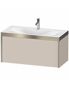 Duravit XViu Waschtisch-Unterschrank XV4611OB191P 100x48cm, 1 Auszug, 1 Hahnloch, champagner matt, Rahmen P, taupe matt