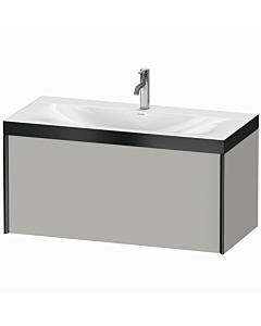Duravit XViu meuble XV4611OB207P 100x48cm, 2000 gigogne, 2000 trou de coulée, noir mat, Rahmen P, gris béton mat