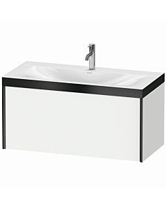 Duravit XViu meuble XV4611OB218P 100x48cm, 2000 gigogne, 2000 trou de coulée, noir mat, Rahmen P, blanc mat