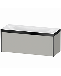 Duravit XViu meuble sous-vasque XV4612NB207P 120x48cm, 2000 , sans trou pour robinet, noir mat, Rahmen P, gris béton mat