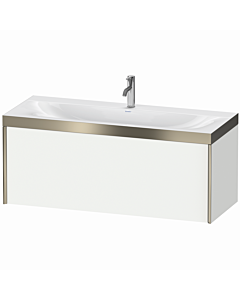 Duravit XViu Waschtisch-Unterschrank XV4612OB118P 120x48cm, 1 Auszug, 1 Hahnloch, champagner matt, Rahmen P, weiß matt