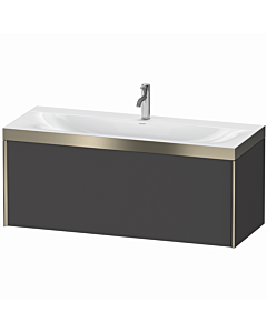 Duravit XViu Waschtisch-Unterschrank XV4612OB149P 120x48cm, 1 Auszug, 1 Hahnloch, champagner matt, Rahmen P, graphit matt