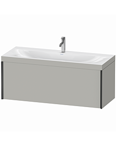 Duravit meuble XViu XV4612OB207C 120x48cm, 2000 gigogne, 2000 trou de coulée, noir mat, Rahmen C, gris béton mat