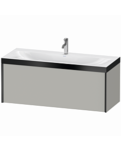 Duravit XViu meuble XV4612OB207P 120x48cm, 2000 gigogne, 2000 trou de coulée, noir mat, Rahmen P, gris béton mat