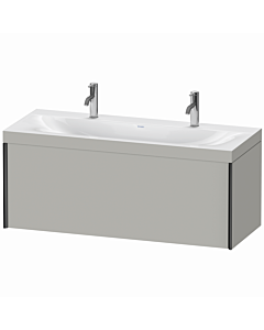 Duravit XViu vanity unit XV4613OB207C 120x48cm, 2000 pull-out, black matt, Rahmen C, concrete gray matt