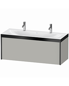 Duravit XViu Waschtisch-Unterschrank XV4613OB207P 120x48cm, 1 Auszug, schwarz matt, Rahmen P, betongrau matt