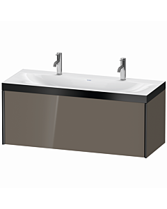 Duravit Meuble sous-vasque XViu XV4613OB289P 120x48cm, 2000 , noir mat, Rahmen P, gris flanelle brillant