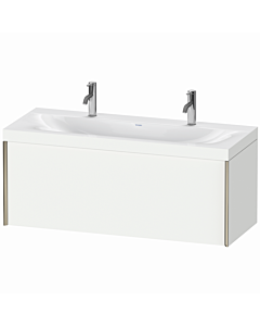 Duravit XViu vanity unit XV4613OB118C 120x48cm, 2000 pull-out, matt champagne, Rahmen C, matt white