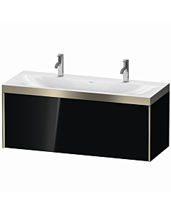 Duravit Meuble sous-vasque XViu XV4613OB140P 120x48cm, 2000 , champagne mat, Rahmen P, noir brillant