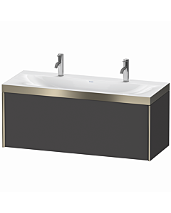 Duravit XViu Waschtisch-Unterschrank XV4613OB149P 120x48cm, 1 Auszug, champagner matt, Rahmen P, graphit matt