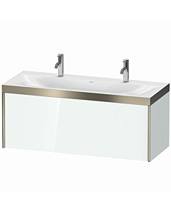 Duravit Meuble sous-vasque XViu XV4613OB185P 120x48cm, 2000 , champagne mat, Rahmen P, blanc brillant