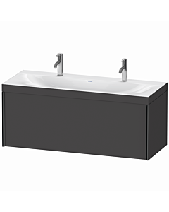 Duravit XViu Waschtisch-Unterschrank XV4613OB249C 120x48cm, 1 Auszug, schwarz matt, Rahmen C, graphit matt