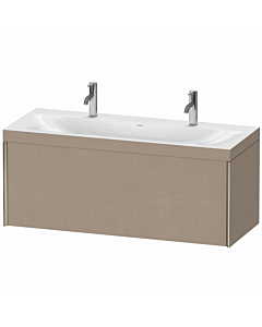 Duravit XViu vanity unit XV4613OB175C 120x48cm, 2000 pull-out, matt champagne, Rahmen C, linen