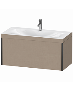 Duravit XViu meuble XV4611OB275C 100x48cm, 2000 gigogne, 2000 trou du robinet, noir mat, Rahmen C, linge