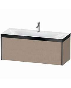 Duravit XViu meuble XV4612OB275P 120x48cm, 2000 gigogne, 2000 trou du robinet, noir mat, Rahmen P, linge