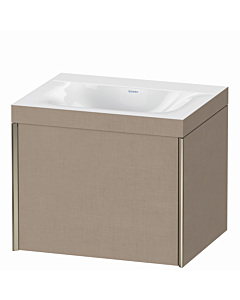 Duravit Meuble sous-vasque XViu XV4609NB175C 60x48cm, 2000 , sans trou pour robinet, champagne mat, Rahmen C, lin