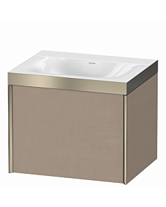 Duravit Meuble sous-vasque XViu XV4609NB175P 60x48cm, 2000 , sans trou pour robinet, champagne mat, Rahmen P, lin
