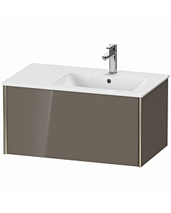 Duravit Meuble sous-vasque XViu XV40260B189 81 x 40 x 48 cm, gris flanelle brillant, 2000 , suspendu, champagne mat