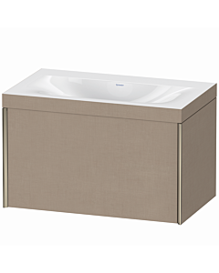 Duravit XViu Waschtisch-Unterschrank XV4610NB175C 80x48cm, 1 Auszug, champagner matt, Rahmen C, leinen