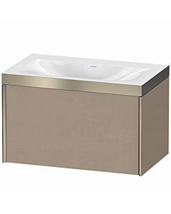 Duravit XViu Waschtisch-Unterschrank XV4610NB175P 80x48cm, 1 Auszug, champagner matt, Rahmen P, leinen